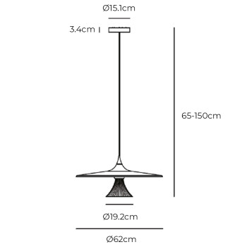 Specification Image for Artemide Ipno LED Pendant Light