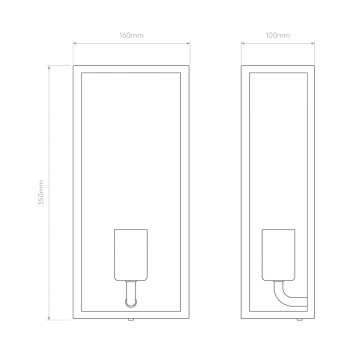 Specification Image for Astro Messina 160 II Exterior Wall Light