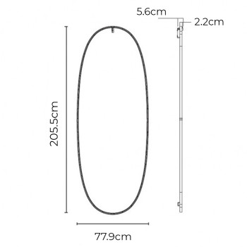 Specification Image for Flos La Plus Belle LED Mirror