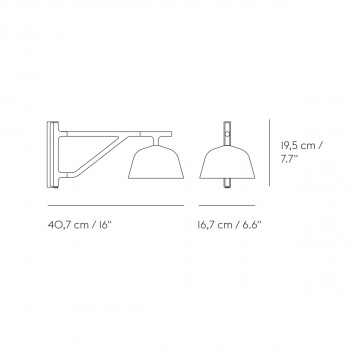 Specification image Muuto Ambit Wall Lamp