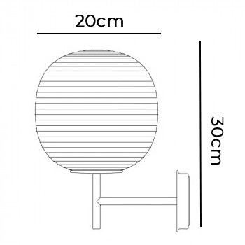Specification Image for New Works Lantern Wall Light