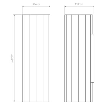 Specification Image for Astro Shadow 300 Wall Light