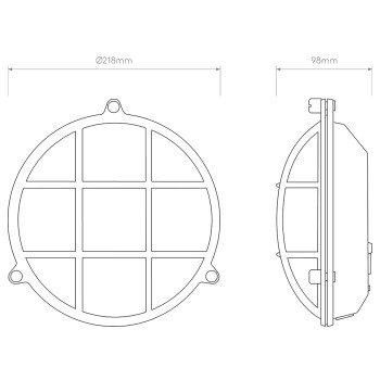 Specification Image for Astro Thurso Round Coastal Exterior Wall Light