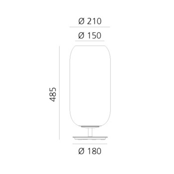 Specification Image for Artemide Gople Table Lamp