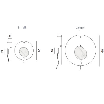 Specification Image for Foscarini Gioia Wall Light
