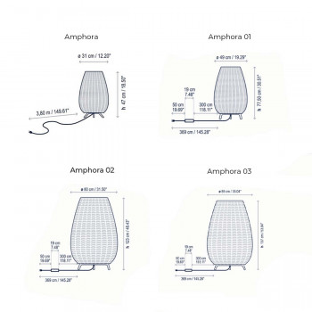 Specification image for Bover Amphora LED Floor Lamp