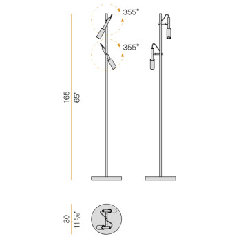 Specification Image for Panzeri Tubino LED Floor Lamp
