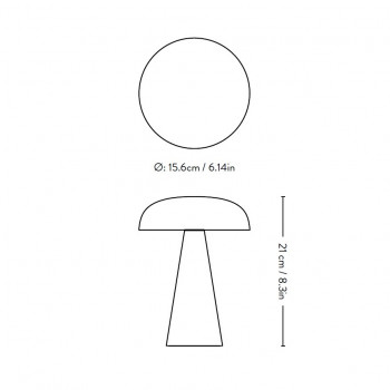 Specification Image for &Tradition Como Table Lamp