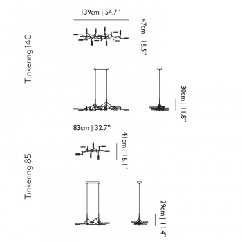 Specification Image for Moooi Tinkering LED Suspension