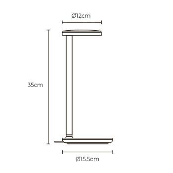 Specification Image for Flos Oblique LED Table Lamp