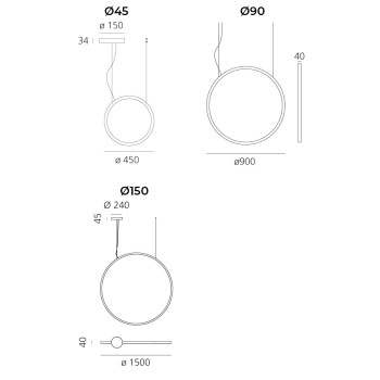 Specification Image for Artemide Architectural O LED Suspension Light