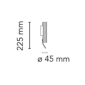 Specification Image for Flos Flauta Spiga 1 LED Outdoor Wall Light