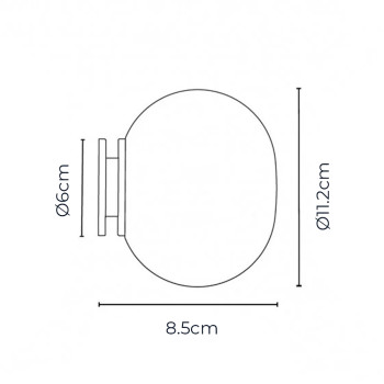 Specification Image for Flos Glo-Ball Mini Ceiling/Wall Light