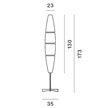 Specification Image for Foscarini Havana Floor Lamp