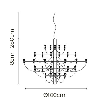 Specification Image for Flos 2097/50 Chandelier