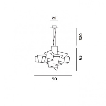 Specification Image for Foscarini Big Bang Pendant Light