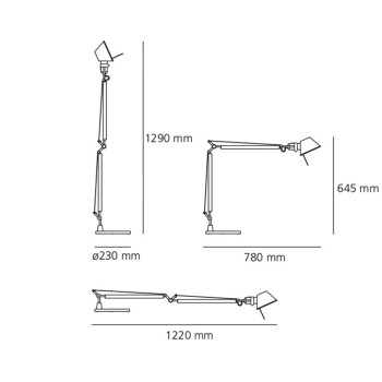 Specification Image for Artemide Tolomeo Table Lamp