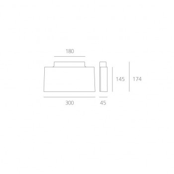 Specification image for Artemide Surf 300 Wall Light