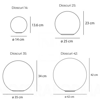 Specification Image for Artemide Dioscuri Table lamp