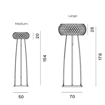 Specification Image for Foscarini Caboche Floor lamp