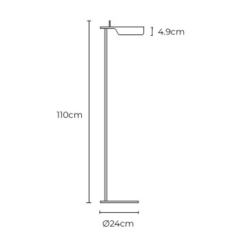 Specification Image for Flos Tab LED Floor Lamp
