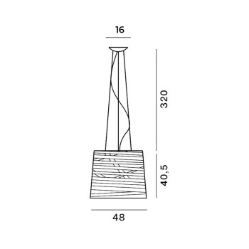 Specification Image for Foscarini Tress Large Pendant