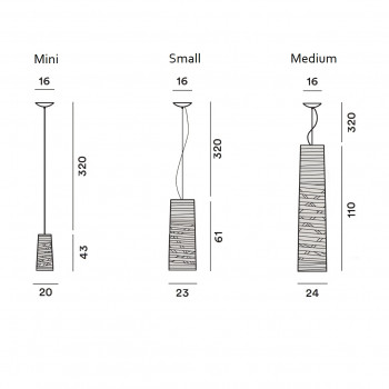 Specification Image for Foscarini Tress Pendant 