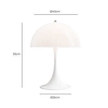 Specification Image for Louis Poulsen Panthella Table Lamp