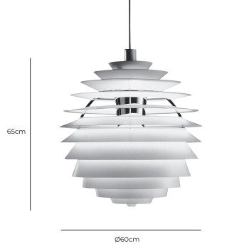 Specification Image for Louis Poulsen PH Louvre LED Pendant