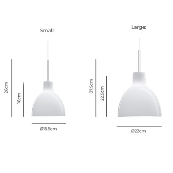 Specification Image for Louis Poulsen Toldbod Glass Pendant