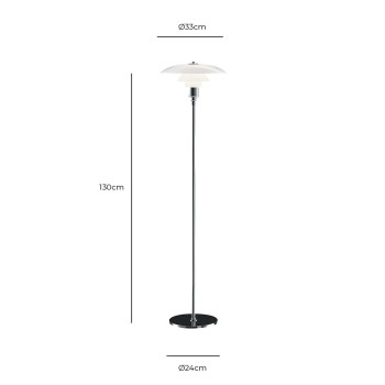 Specification Image for Louis Poulsen PH 3½-2½ Glass Floor Lamp