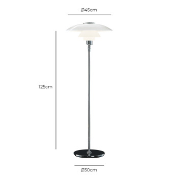 Specification Image for Louis Poulsen PH 4½-3½ Glass Floor Lamp