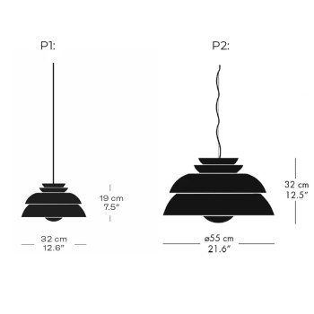 Specification Image for Fritz Hansen Concert Pendant 