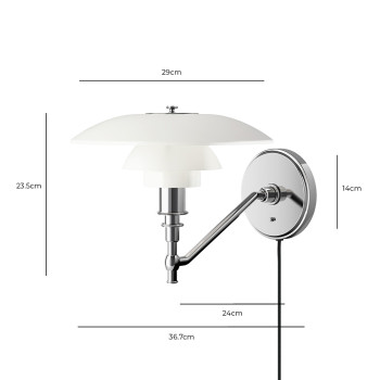 Specification Image for Louis Poulsen PH 3/2 Wall Light