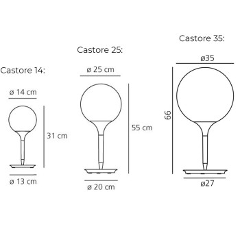 Specification Image for Artemide Castore Table Lamp
