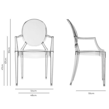 Specification Image for Kartell Louis Ghost Chair