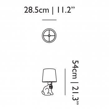 Specification Image for Moooi Rabbit Table Lamp