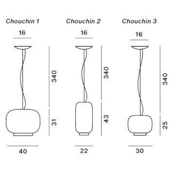 Specification Image for Foscarini Chouchin Pendant