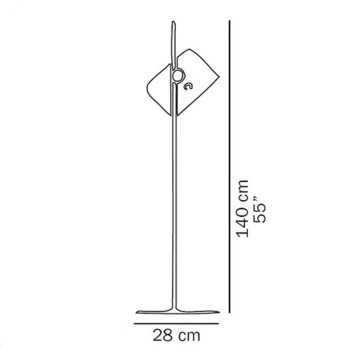 Specification Image for Oluce Coupe 3321 Floor Lamp