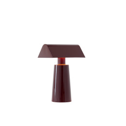 &Tradition Caret Portable Table Lamp Burgundy - On
