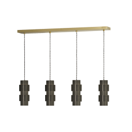 CTO Lighting Ring Long Cluster Suspension - Bronze