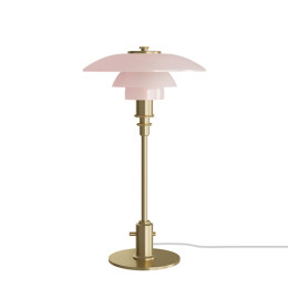 Louis Poulsen PH 2/1 Pale Rose Brass Table Lamp