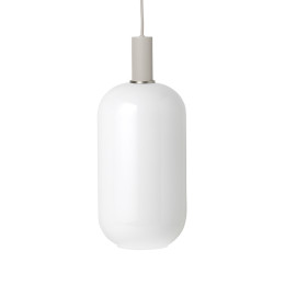 Ferm Living Collect Low Socket Pendant Glass Tall Grey Opal