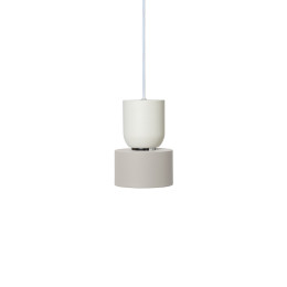 Ferm Living Collect Bell Socket Pendant Disc White Grey