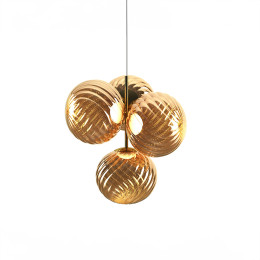 Tom Dixon Whirl Chandelier Small Gold - On