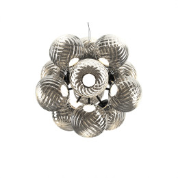 Tom Dixon Whirl Burst LED Chandelier Silver - On