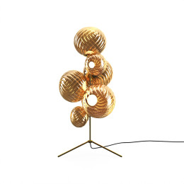 Tom Dixon Whirl Floor Chandelier Gold - On