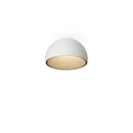 Vibia Duo Ceiling Dome LED Light Small White Oak
