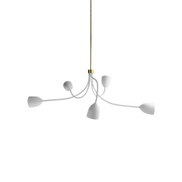 Porta Romana Tulip Suspension - Pistachio and Brass
